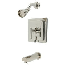 Kingston Brass KB86560CML Manhattan Single-Handle Pressure Balanced Tub and Shower Faucet, Polished Nickel