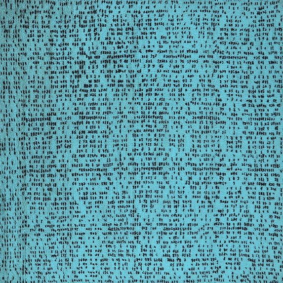 Ahgly Company Indoor Square Oriental Light Blue Industrial Area Rugs, 7' Square
