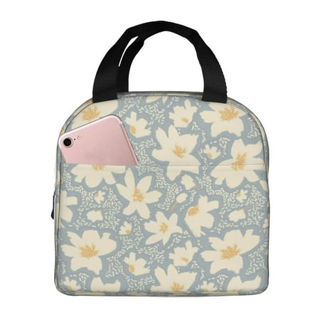 Insulated Lunch Bag for Women Men - abstract floral print Leakproof Cooler Lunch Box for Women Men  Lunch Tote Bags for Work School Picnic Travel