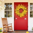 thumbnail image 6 of 14-22 Inch Bright Yellow Forsythia Wreath, Artificial Spring Flower Wreath for Front Door, Easter & Mother's Day Decor, Farmhouse Porch Wreath for Wall Window Patio, Indoor Outdoor Year Round, 6 of 8