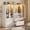 White, variant on PAKASEPT 71" Armoire Wardrobe Closet with Glass Door and Drawers, Bedroom Closet Wardrobe Cabinet with Hanging Rod, Lighted Freestanding Armoire Storage Cabinet for Bedroom Cloakroom,Black