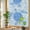 Blue, variant on Ocean Turtle Window Privacy Film Rainbow Static Cling Stain Glass Window Film for Glass Door, Decorative Sunroof Decal Sticker for Car 23.6"x78.7" Teal Green Tropical Coastal Waves Boho Beach