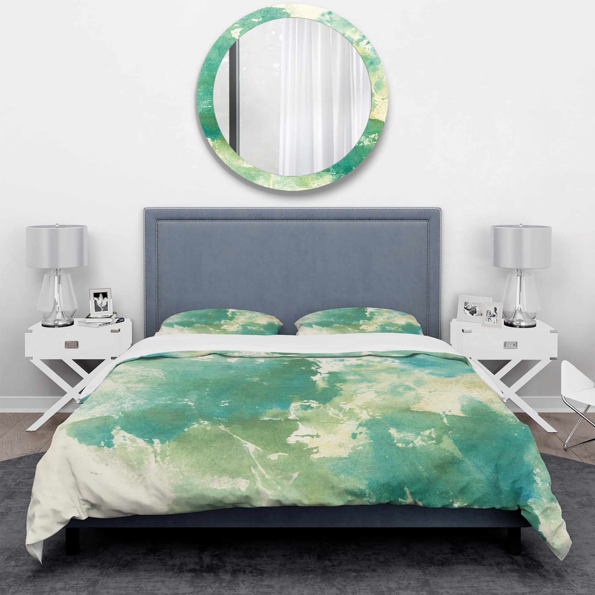 Designart 'Watercolor Rock I' Geometric Duvet Cover Set