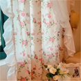 thumbnail image 3 of French Pastoral Double-Layer Ruffled Side Lace Flower Curtains Living Room Polycotton Curtain Cloth Kitchen, 3 of 7