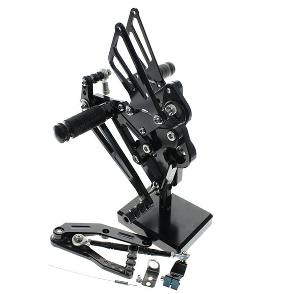 FXCNC CNC FZ09 MT09 Billet Motorcycle Rearset Foot Pegs Rear Set Footrests Fully Adjustable Foot Boards Compatible with FZ-09 MT-09 2013-2020, XSR900 2016-2020, MT09 TRACER 2018-2020