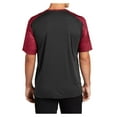 thumbnail image 3 of Mafoose Mens CamoHex Colorblock Polyester Tee Shirt Black/ Deep Red 2XL, 3 of 4