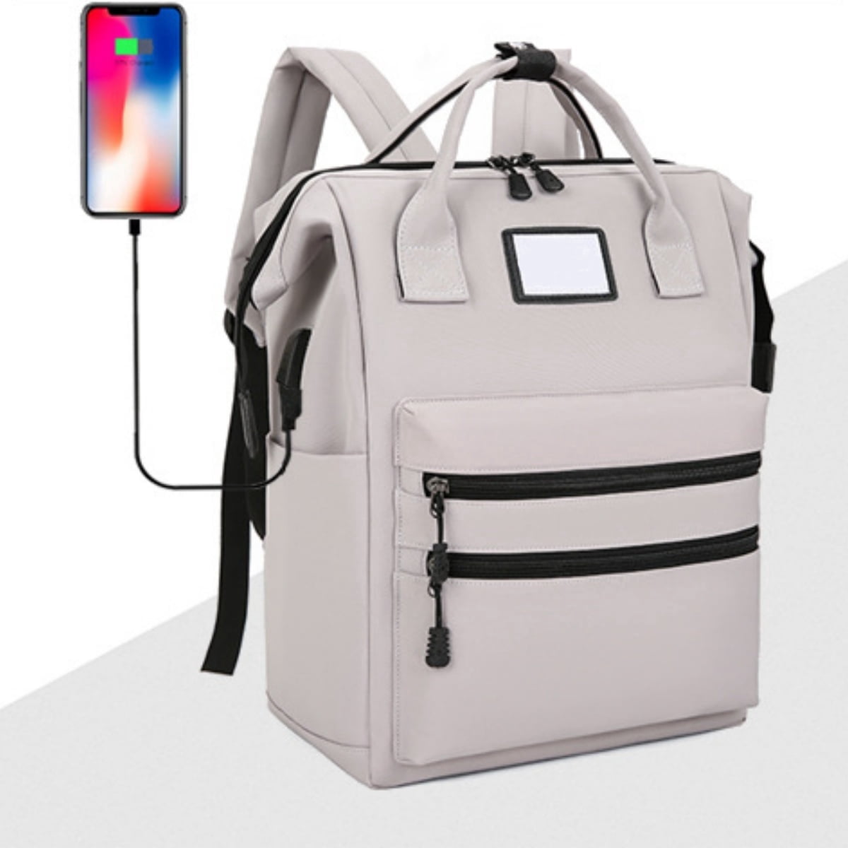 Diaper Bag Backpack, Multifunctional Baby Bag with Insulated Milk Bottle Pockets, Large Capacity Portable Travel Backpack with USB Charging Port, Nappy Bag for Moms Dads