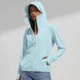 thumbnail image 6 of Ounisa Women's UPF 50+ Athletic Jacket Lightweight Quick Dry Sun Protection Full Zip Long Sleeve Shirt Hiking Outdoor Pockets, 6 of 7