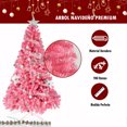 thumbnail image 3 of Arbol de Navidad Pino Navideño Rosa 160cm Frondoso Dosyu, 3 of 6