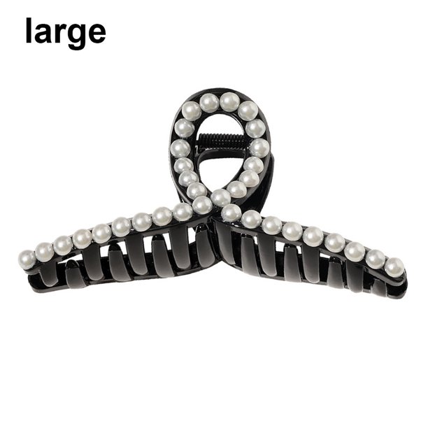 Sonducket 1 Uds. De pinzas para el pelo para mujer, hipérbole, perlas grandes, pinzas para el pelo, pasadores de peinado para maquillaje, horquilla de Accesorio para el cabello Estilo 9