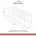 thumbnail image 6 of Spectrum Euro Kitchen Organizer, Dish Drying Rack for Kitchen Counter, Matte White, 6 of 6