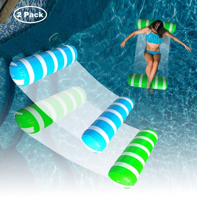 Paquete de 2 camas de natación acuática Float Hammock BLOFUN para adultos