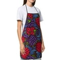 thumbnail image 4 of Yiaed Wild Berries Print Kitchen Apron with Hand Wipe Pockets,Big Pocket,Aprons for Women with Pockets, Waterproof for Cooking Baking, 4 of 7