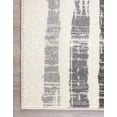 thumbnail image 3 of Abani Casa Collection Ivory Gray 5' x 8' Faded Stripes Modern Area Rug, 3 of 5