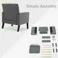 thumbnail image 6 of Dycanpo 18.5"H Gray Modern Linen Accent Chairs Set of 2, Upholstered Armchairs for Home Living Room, 6 of 7