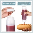 thumbnail image 5 of 2pack White Sauces Bottle Squeeze Bottle 20oz Plastic Syrup Dispenser QZS Self Sealing Restaurants Squeeze Dispenser for Party Home, 5 of 6