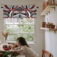 thumbnail image 6 of Grey Geometric Kitchen Valances for Windows 42x12 Inch Kitchen Curtains Valances Rod Pocket Modern Abstract Black White Red Striped Bathroom Window Valances for Window Treatment Decor, 6 of 6