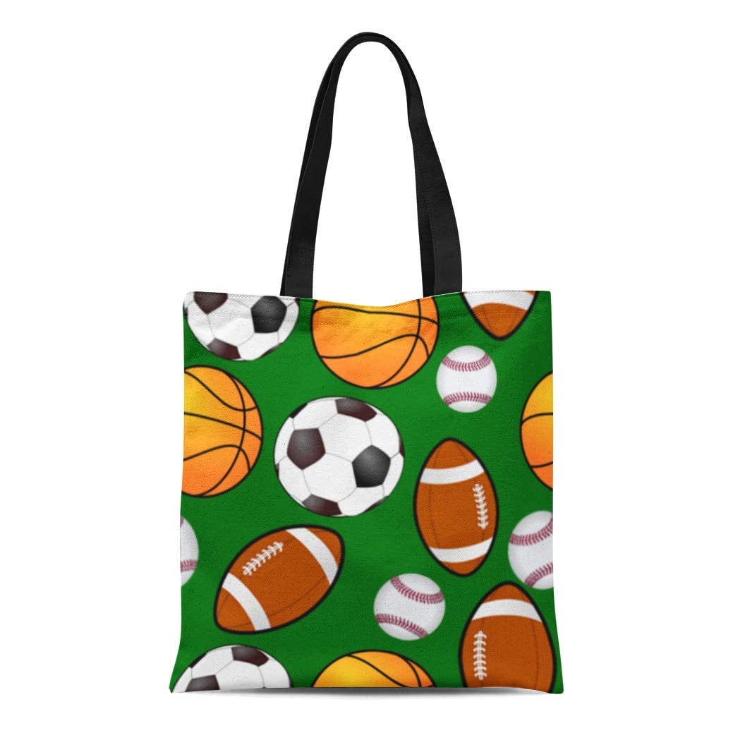 ASHLEIGH Canvas Tote Bag Lacrosse Soccer Football Baseball Basketball ...