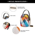 thumbnail image 4 of FORMRS Crossbody Bag for Women Quilted Travel Shoulder Cell Phone Purse with Chain Strap Handbag, Colorful Triangles, 4 of 7