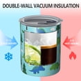 thumbnail image 2 of 12oz Coffee Tumblers Light Blue Dinosaurs Forest Pattern Stainless Steel Vacuum Insulated Travel Tumbler Coffee Cups Mug with Lid and Straw with Cleaning Brush for Cold & Hot Drinks, 2 of 5