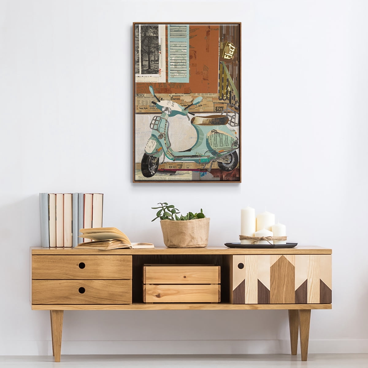 That Vespa Framed Premium Gallery Wrapped Canvas - Ready to Hang