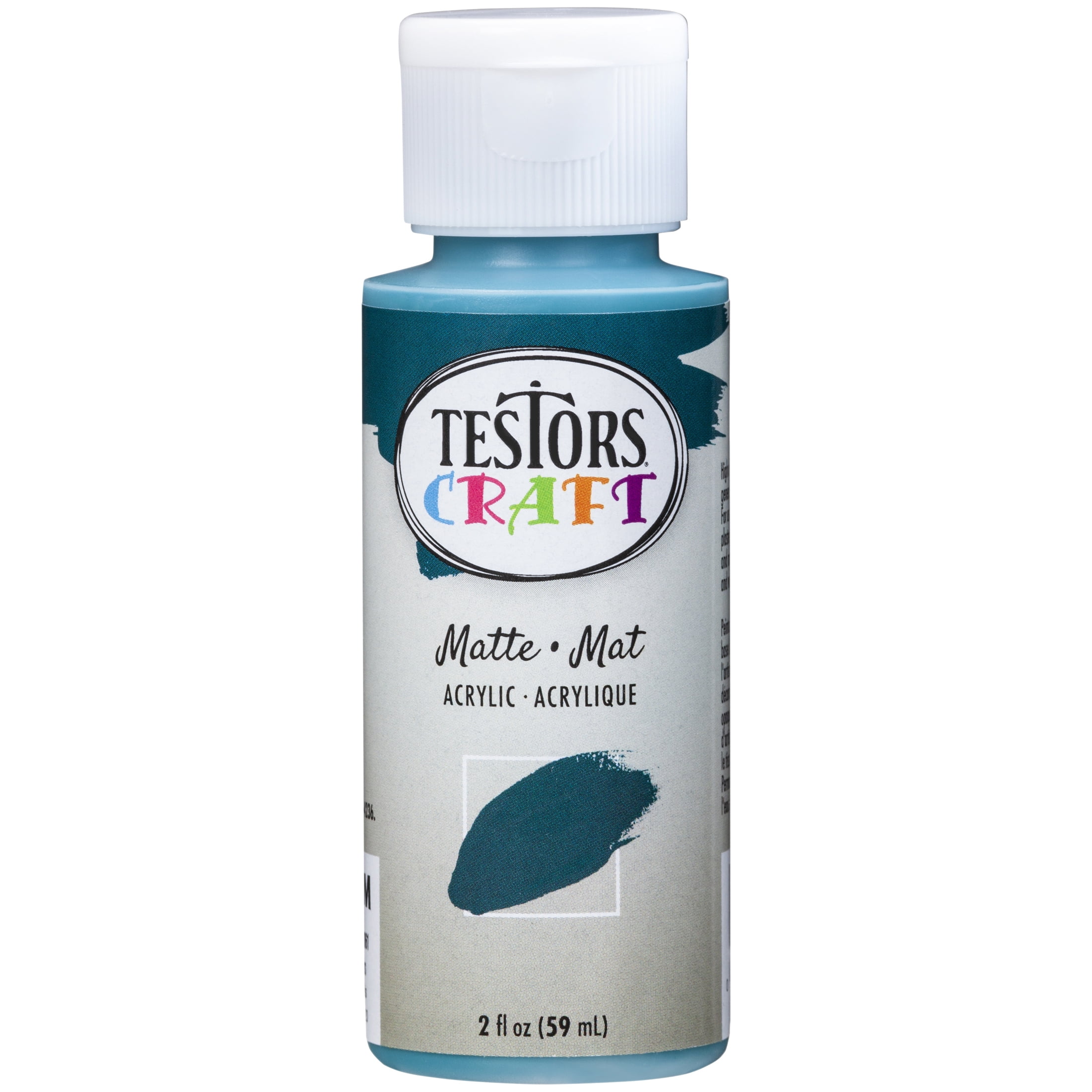 6 Pack, Deep Sea, Rust-Oleum Testors Craft Matte Acrylic Paint- 297481, 2 oz. Bottle
