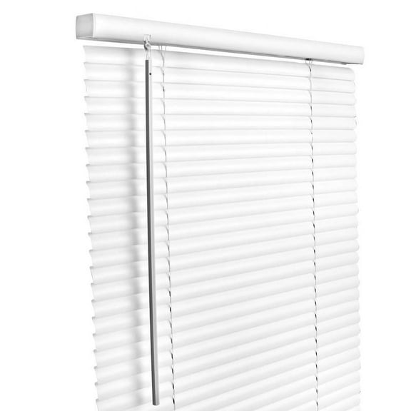 Living Accents 55x64" Static-Resistant Cordless Vinyl Blinds in Alabaster White