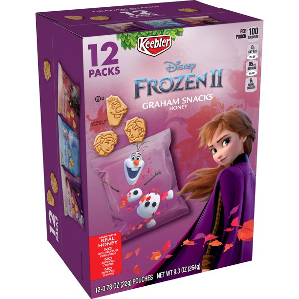 Keebler Disney's Frozen 2, Graham Cracker Snacks, Honey, 12 Ct, 9.3 Oz