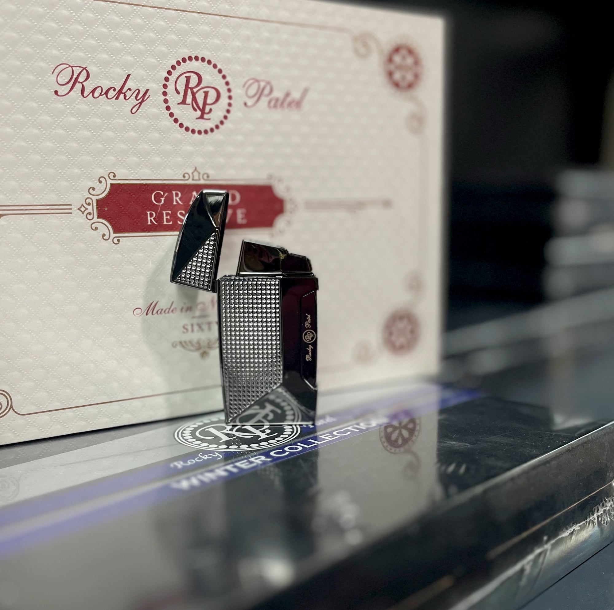 Rocky Patel Edge Double Torch Lighter With Punch - Gunmetal