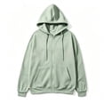 thumbnail image 7 of cfhntfmh Mens Zip up Sweatshirt Casual Drawstring Long Sleeve Hooded Jackets with Pockets Fall Trendy Clothing (Mint Green,X-Large), 7 of 7