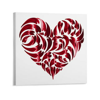 Cheers.US Canvas Board Heart-Shaped Paint Board Canvas Stretched Canvas for  Painting Oil Paint for Artworks 
