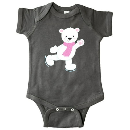 

Inktastic Cute Polar Bear White Bear Ice Skating Bear Gift Baby Boy or Baby Girl Bodysuit