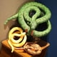 thumbnail image 5 of Simulation Giant Python Plush Toy Long Snake Yellow Orange Green Python Plush Toy Decorated House Holiday Decoration Trick Props, 5 of 5