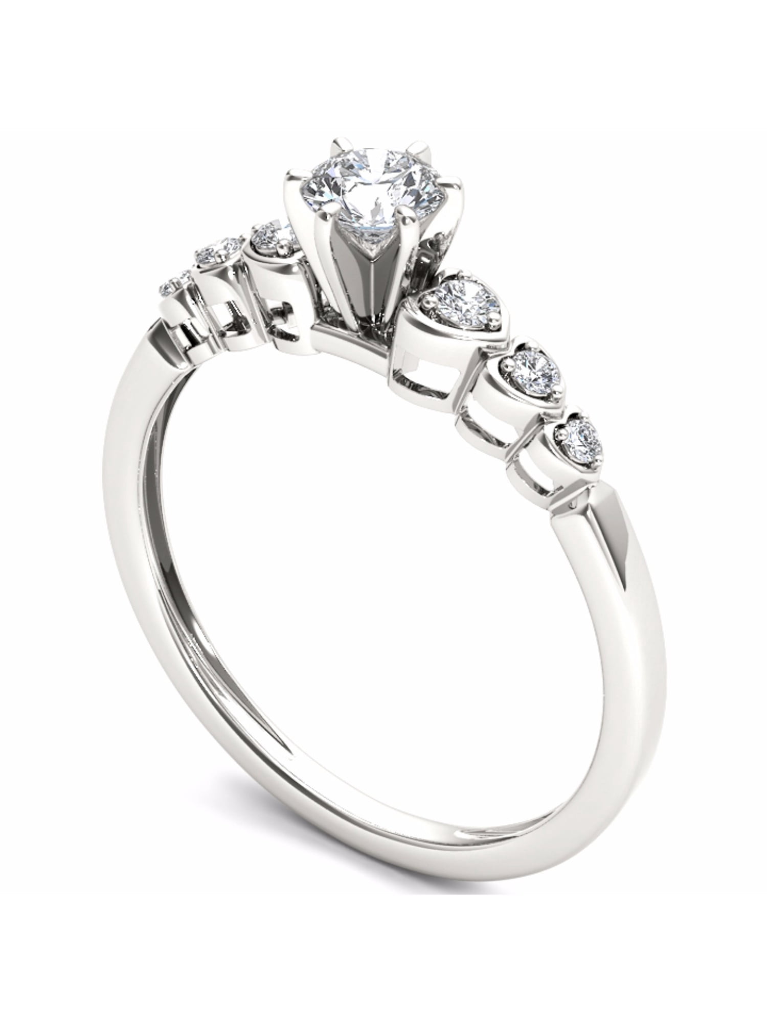 1/3 Carat T.W. Diamond Solitaire 10kt White Gold Engagement Ring