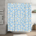 thumbnail image 5 of Fuzoiu Floral Daisy Print Waterproof Shower Curtain 72x72in with Heavy Duty Metal Grommets,Machine Washable Spring Modern Shower Curtains, 5 of 5