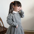 thumbnail image 5 of Xudanell Girls Cardigan Sweet Sweater Button Long Sleeve Knit Tops for Girls Outfits Jacket Outwear (Grey,5-6 Y), 5 of 7