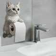 thumbnail image 5 of CARRFA Funny 3D Cat Toilet Roll Holder, Creative Cat Sculpture Paper Holder, Decorative Towel & Tissue Wall Mount for Bathroom Kitchen Decor Gifts for Cat Lovers, 5 of 10