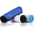 thumbnail image 3 of Professional Korean 70/30 Blend Microfiber Waffle-Weave Drying & Detailing Towels, Soft Suede Edges, 390 GSM, 16x24 Inches, White, 3-Pack, 3 of 4