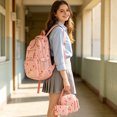thumbnail image 3 of School Backpack Set for Girls Cute Strawberry Printed Multi Pockets Casual Daypack with Crossbody Bags and Pencil Case, 3 of 4