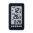 thumbnail image 3 of CJ3315RF Wireless Digital Temperature Clock with Separate Transmitter - Indoor/Outdoor Temp Monitor, Large 94x54mm LCD Display, ℃/℉ Switchable, 12H/24H Time, Wall/Desktop Mount, ABS Black,, 3 of 6