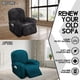 thumbnail image 3 of Funda de sillón reclinable ULTICOR para 1 asiento, terciopelo elástico, color verde azulado oscuro, 3 of 7