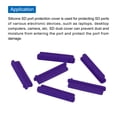 thumbnail image 4 of Unique Bargains 25pcs SD Port Duct Covers Caps Silicone Plug Protector for Laptop Camera Female SD Plug, Purple, 4 of 7
