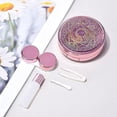 thumbnail image 4 of Colorful Glitter Contact Lens Case 5 In 1 Portable Vision Care Container Kit With Mirror Tweezers Bottle Remover Tool Pink, 4 of 5