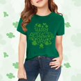 thumbnail image 2 of XIMIN St. Patrick's Day Festive Clover-Shaped "Happy" Kids' T-Shirt - Green Graphic, Soft Short-Sleeve Crew Neck Top for Boys & Girls, 2 of 6