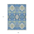 thumbnail image 3 of HomeRoots 597678 9 x 12 ft. Blue, Green & Orange Oriental Washable Indoor & Outdoor Rectangle Area Rug, 3 of 5