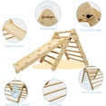 thumbnail image 5 of Banasuper Foldable Pikler Triangle Climber with Ramp 2-in-1 Wooden Climbing Triangle Set with Ladder & Slide Montessori Climbing Toys for Toddler Kids Indoor Playground Play Gym, 5 of 12