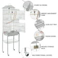 thumbnail image 6 of Alden Design 62.4" H Rolling Mid-Size Metal Bird Cage with Perches, Light Gray, 6 of 10
