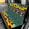 thumbnail image 2 of KUIFORTI Aztec Universal Rear Split Bench Seat Cover for Cars Truck SUV, Machine Washable Sunflower Back Seat Backrest Saddle Blanket Protector Set of 2 Pack, 2 of 4