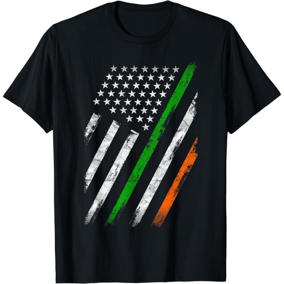 Irish American Flag Ireland Flag Lucky St Patrick's Day T-Shirt