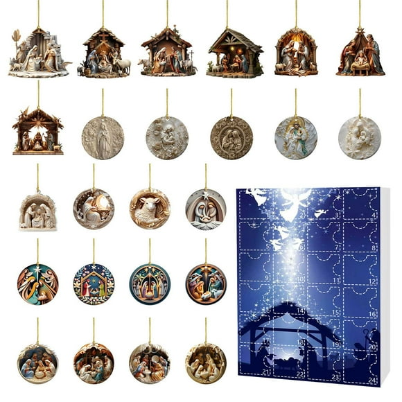 TechWave Easter Stop Light Timer Count down Calendars with Prizes Christmas Countdown 24 Pendants Of The Mary And Baby . Decorations Christmas Decorations Christmas Decorations For The Decorated